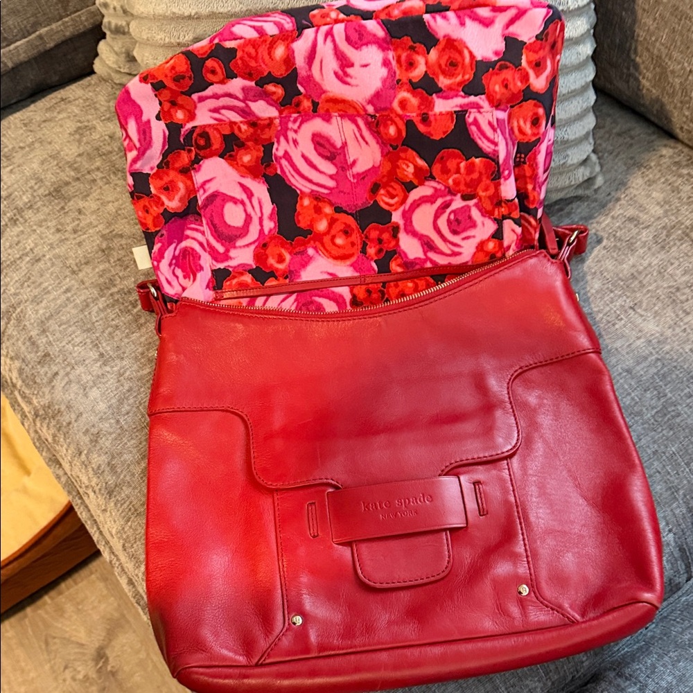 Kate Spade Large Red Hobo Bag - Picture 4 of 5